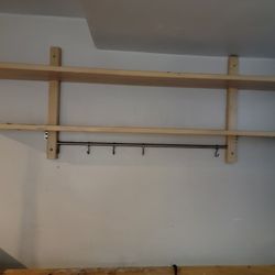 Kitchen Shelf With Pan Storage 