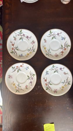Royal Worcester Bone China Blossom Time saucers