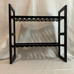 Over The Toilet Storage Shelf, 2 Tier, Black 