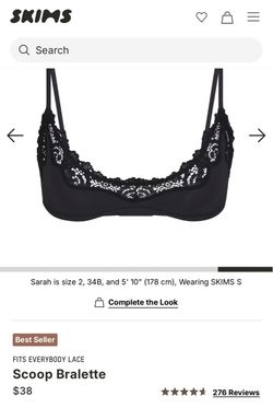 Skims scoop bralette  fits everybody lace
