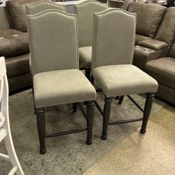 4 Counter Height Chair Barstools 