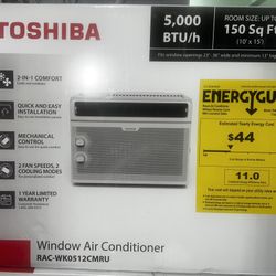 Toshiba Window Air Conditioner 5BTU On Box 