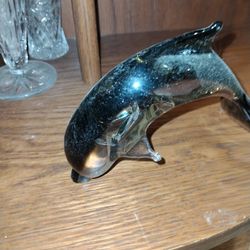 Glass Dolphin Figurine 
