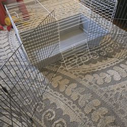 Small Pet Cage With Outdoor Play Gate