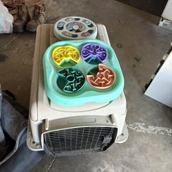 Dog Crate Car Seat Slow Feed Trays