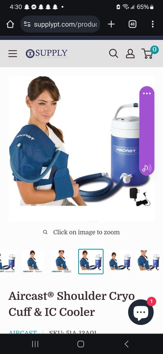 Aircast Cyro Cuff Gravity Cooler For Shoulder