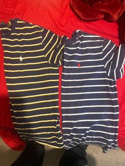 Mens striped polo T shirts size medium