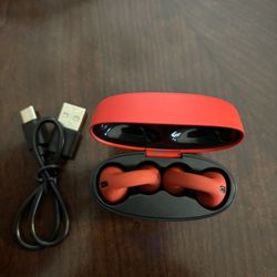 Red Wireless Earbuds