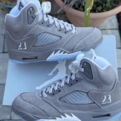 Nike Air Jordan 5 Retro Wolf Grey Sizes 5y $210, 8.5, 9, 12