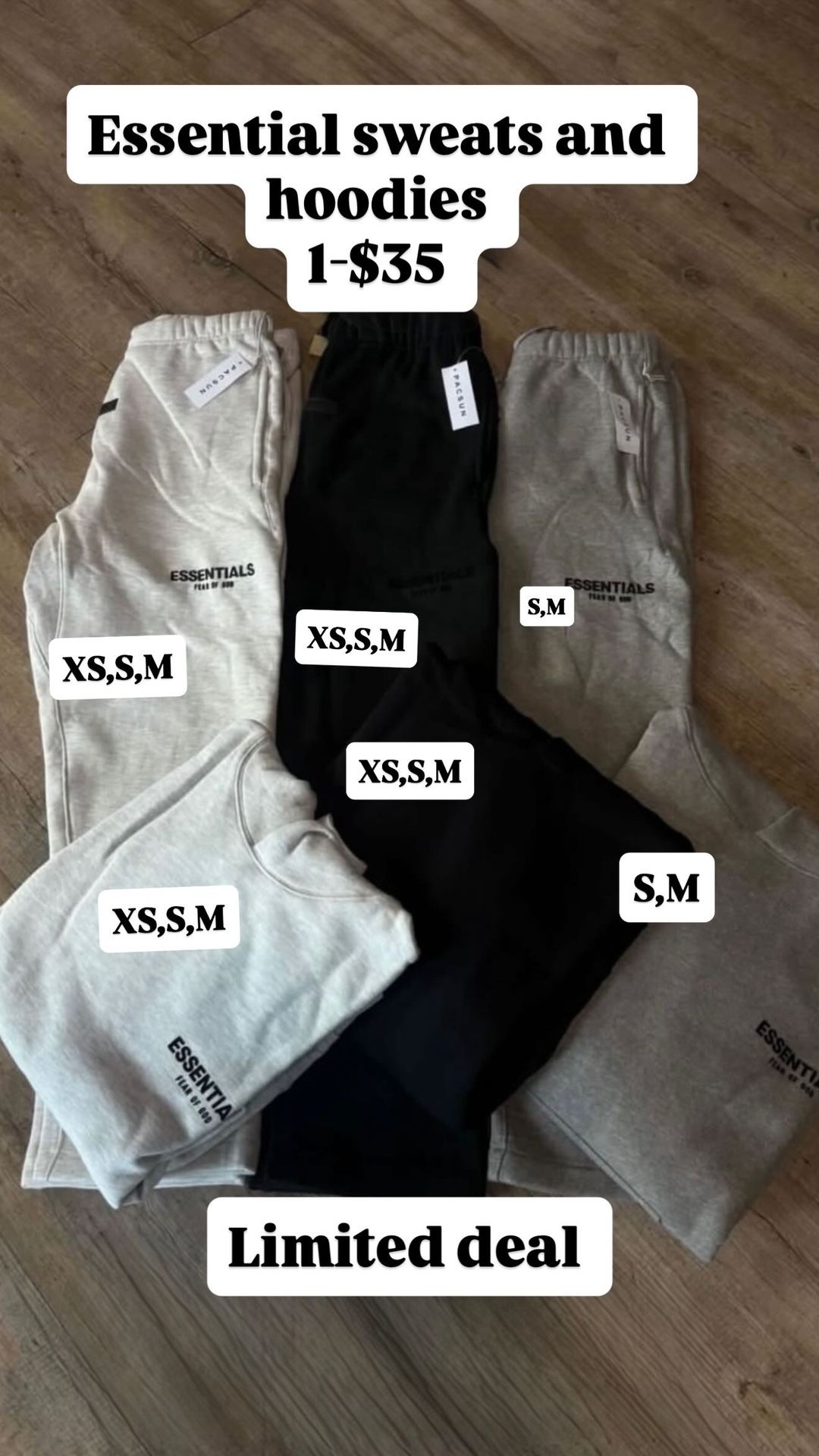 Essential Sweats And Hoodies ‼️brand New‼️