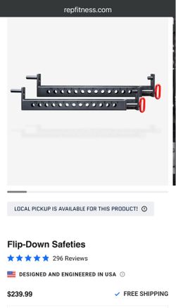 Rep fitness PR 5000 flip down safeties for squat rack