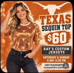 Texas Longhorns Sequin Crop Top