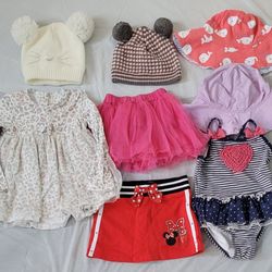 Girl Clothes & Hats. Size 18 Months. Clean & On Good Condition. Used.