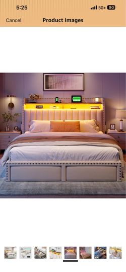 Full size bed with mattress