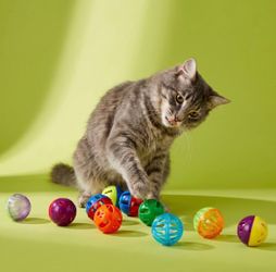 Vibrant Life Value Pack Plastic Ball Cat Toys, 15 Count