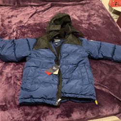 Brand New Men’s Reebok Blue Black Puffer Coat Size S