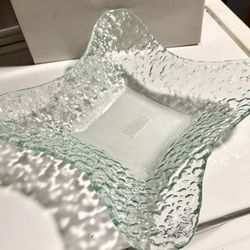 Star-shaped, Hammered Glass Bowl 11" x 11" x 2.6" by Kirkland’s Vintage