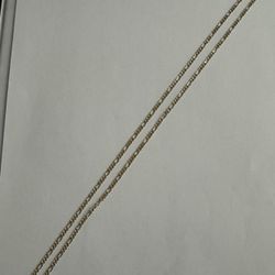 14K Gold Hollow Figaro Chain