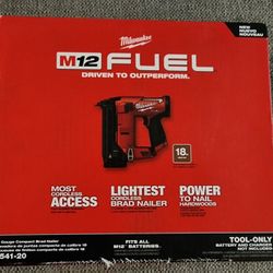 Milwaukee M12 Brad Nailer. Tool Only 