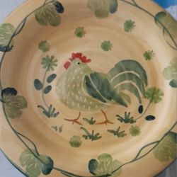Plates Rooster Set 8 