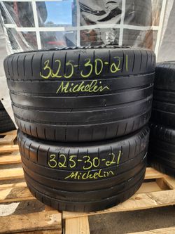 325 30ZR 21 USED TIRES MICHELIN PILOT SPORT 3253021 USED TIRES (PAIR) MOUNT BALANCE INCLUDED