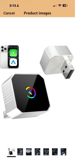 New in box! Wireless CarPlay Adapter for Apple iPhone & Android Auto, 2026 Upgraded 2-in-1 Plug and Play Converts Wired to Wireless Car Play Adapter, 