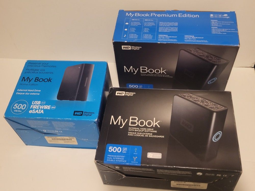 3 My Book Hard Drive 500GB Western Digital Costco