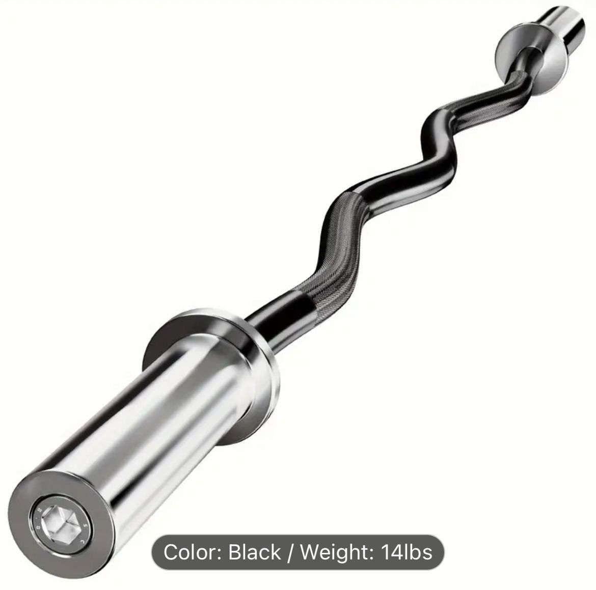 Curl Bar Nice quality sleek black 300 Lb. Weight Capacity