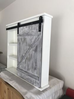 New Sliding Barndoor Bathroom Cabinet 