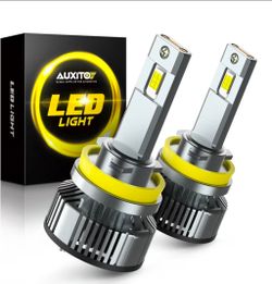 AUXITO H11 H9 H8 LED Bulbs Fog Lights, 900% Brightness 6500K Cool White