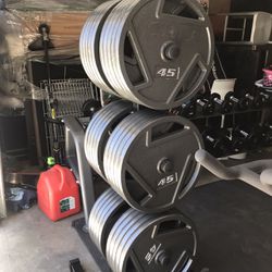 New Olympic Weight Plates 🔥🔥🔥SALE (6x45Lbs) for $195 FIRM