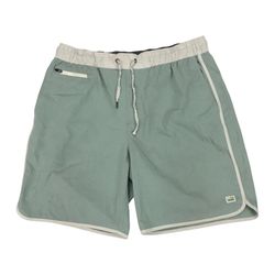 Vuori Banks Shorts Mens Large L Green 7” Inseam Linerless Gym Running Surf V330