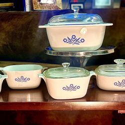13 Piece CORNING WARE Blue Ribbon Set 