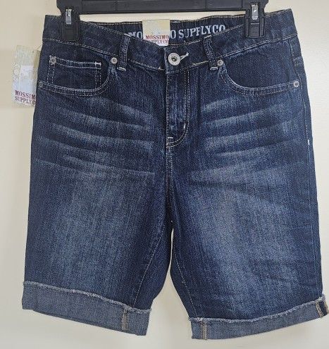 Bermuda Mossimo Junior Shorts Size XL 14/16 Blue Denim Low Rise