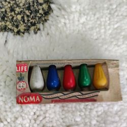 ANTIQUE NOMA XMAS BULBS IN BOX