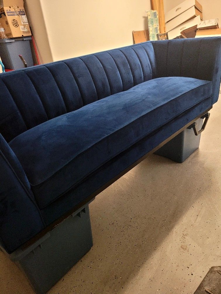 Blue Velvet Sofa
