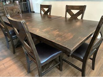 Wooden Ranch Style Dining Table