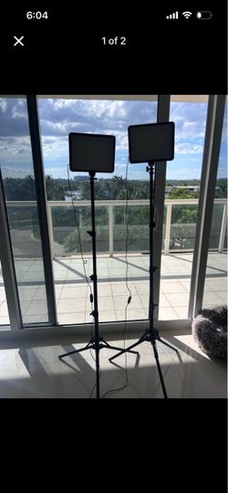 NiceVeedi 12" LED Video Light Kit with Tripod Stands (2-Pack)