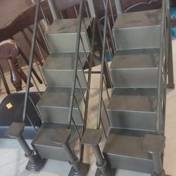 Two 12" By 12" Bronze/Brass Mini 4 Step Stairs 