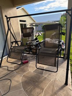Zero Gravity Outdoor Lounge Chairs Set of 2