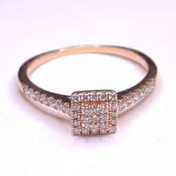 14K Rose Gold Diamond Ring