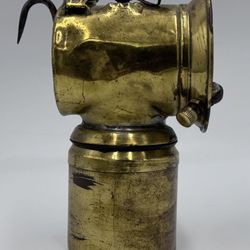 Antique Justrite Brass Carbide Miners Lamp 1913