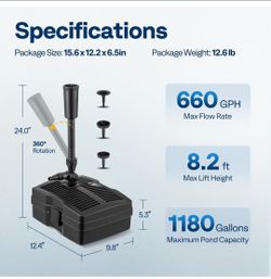 Vivohome submersible Pond  filter  pump