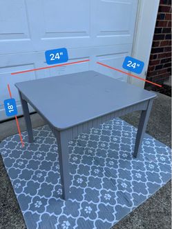 24"solid wood square table