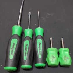 Snap➖On  usa tools🔎 5pc  instinct soft grip conbination screwdriver!✅