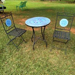 Outdoor Iron Table Set 3 Peices 