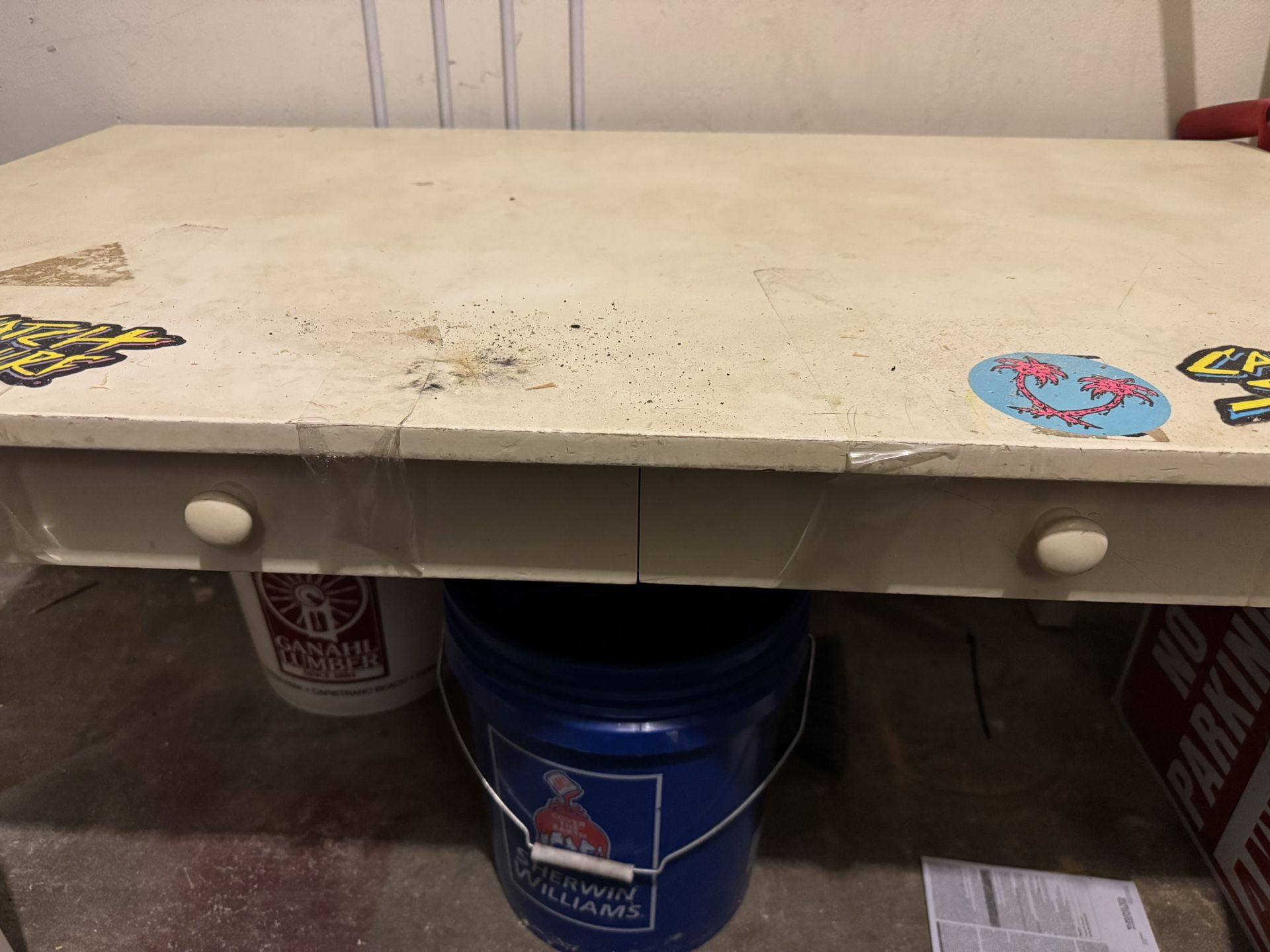 Kids Arts And Crafts Table With 2 Drawers