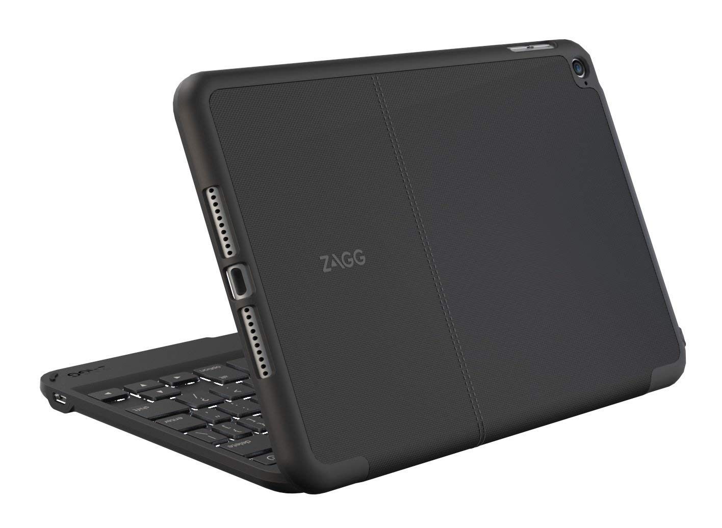 ZAGG Folio Case Hinged with Backlit Bluetooth Keyboard for iPad mini 4 Black