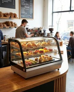 Countertop Refrigerated Bakery Display Case with LED Lighting
