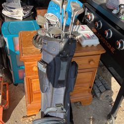 Golf Clubs and Bag